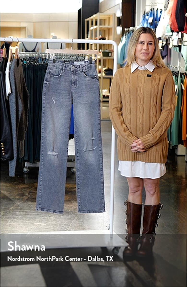 Yolanda Ripped Wide Leg Jeans, sales video thumbnail