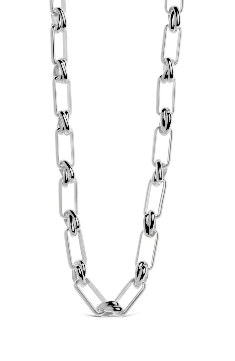 Sterling Forever Valerie Chain Necklace, Alternate, color, 