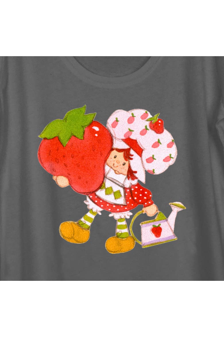 Women's Strawberry Shortcake Cute Berry Gardener Scoop Neck, Alternate, color, Charcoal