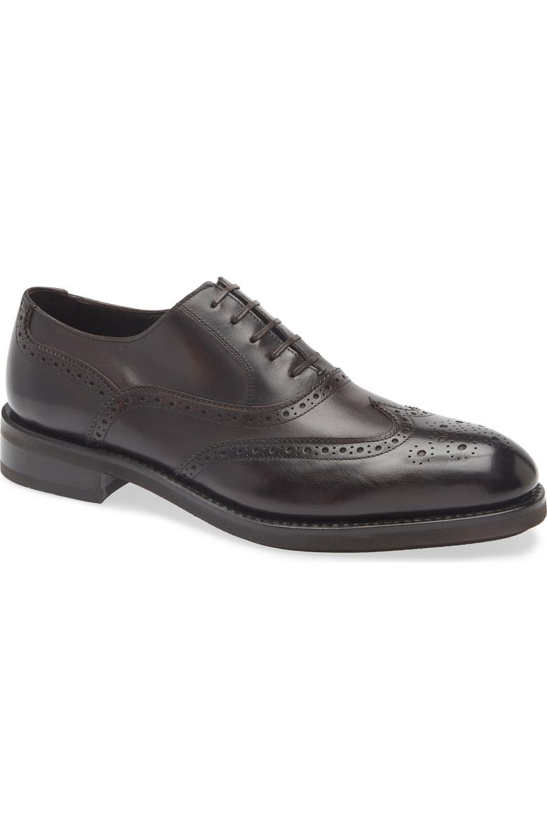 FERRAGAMO Baltimora Wingtip Oxford, Main, color, T. Moro
