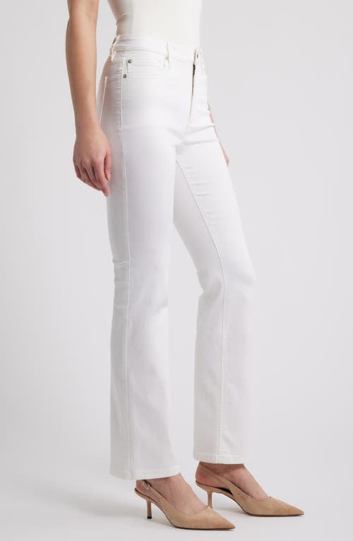 Anne Klein Leo High Waist Bootcut Jeans In White