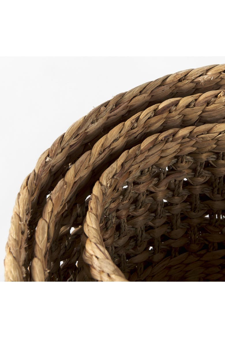 Dakota Set of 3 Seagrass Round Basket, Alternate, color, Brown