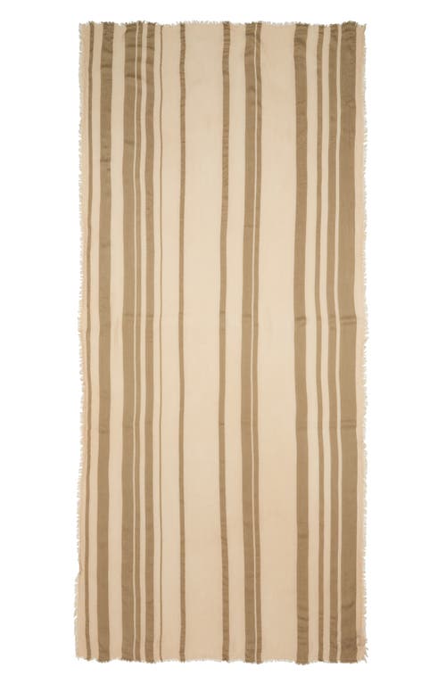 Nordstrom Sheer Stripe Pareo Wrap In Olive Covert