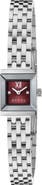 Gucci G-Frame Pink Dial Square Bracelet Watch, 14mm x 18mm