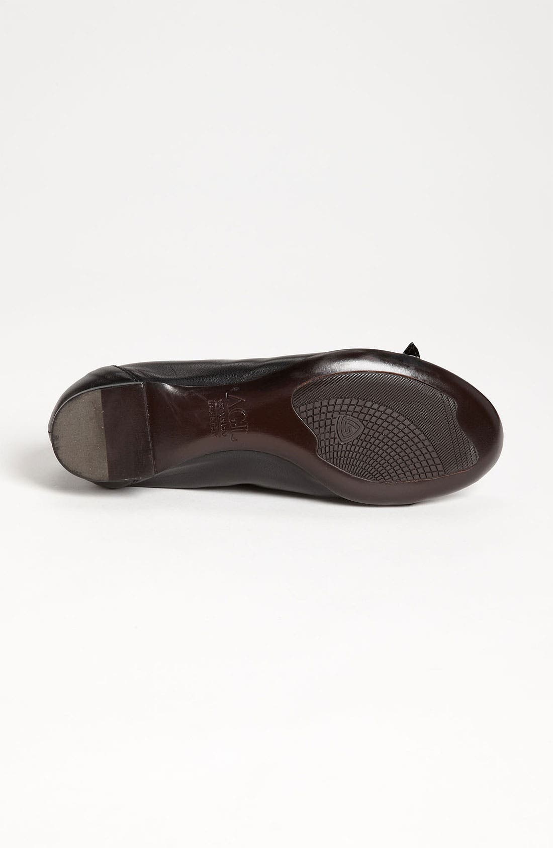 AGL Cap Toe Ballerina Flat, Alternate, color, Black/ Gold