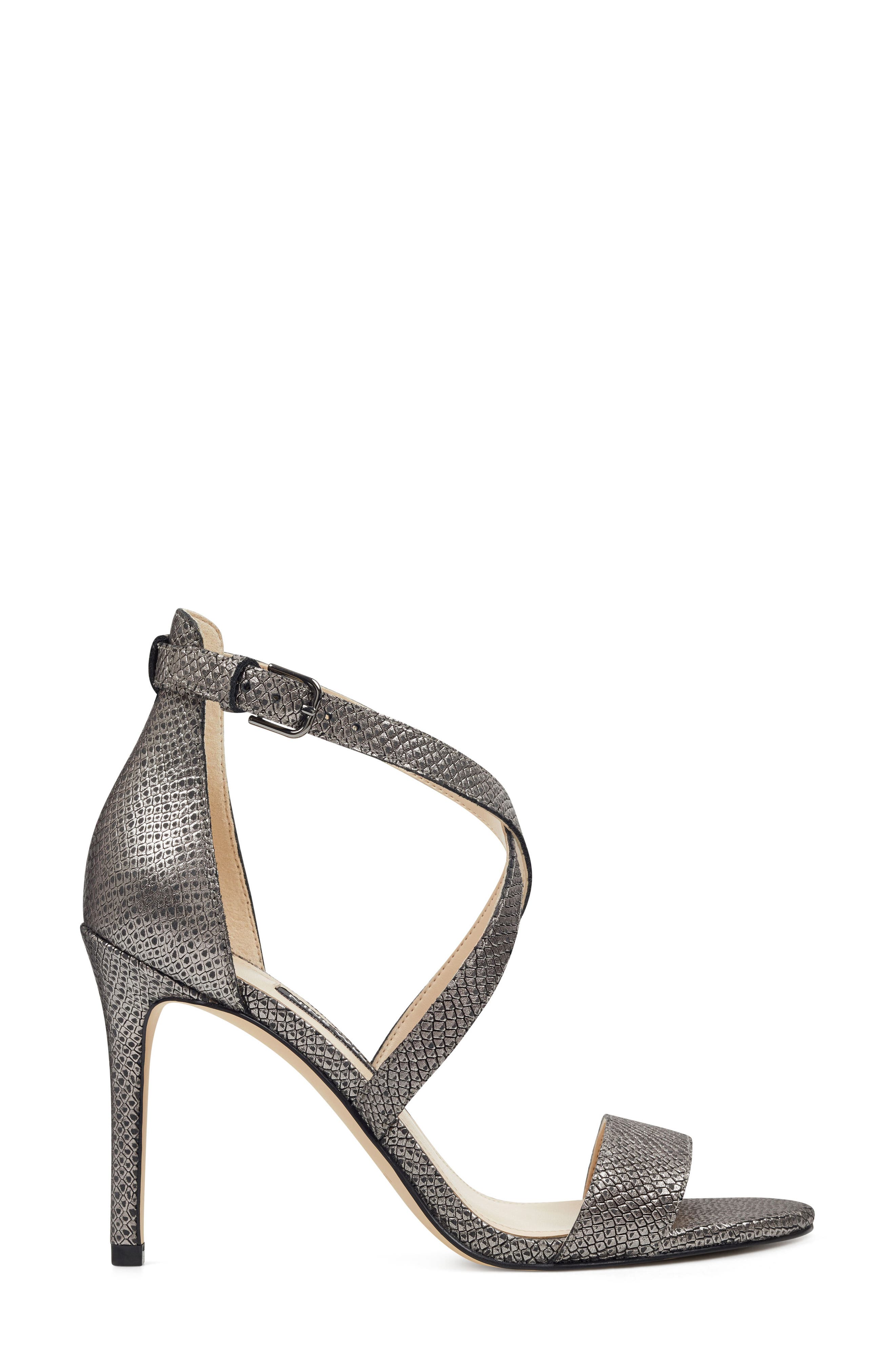 Mydebut Strappy Sandal, Alternate, color, GUNMETAL PRINT NUBUCK LEATHER