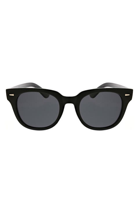 Retro Square 49mm Polarized Sunglasses