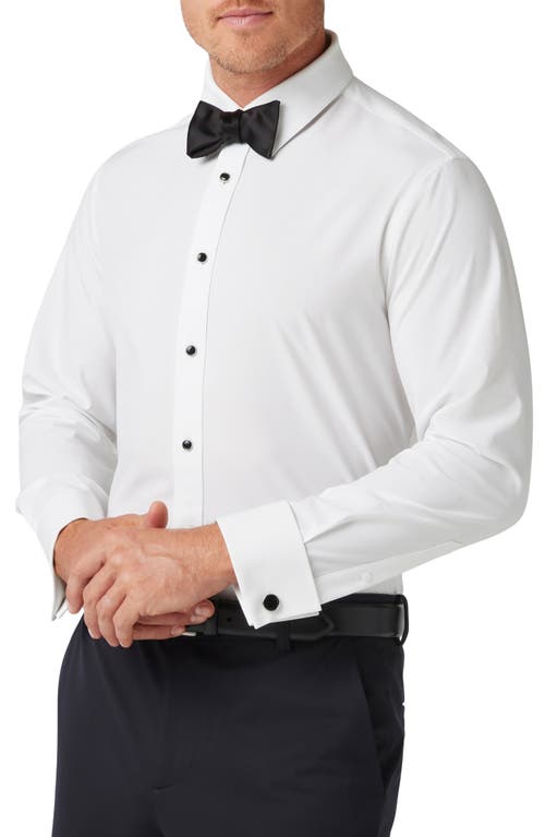 Mizzen + Main Mizzen+main Leeward Trim Fit White Stretch Tuxedo Shirt In White
