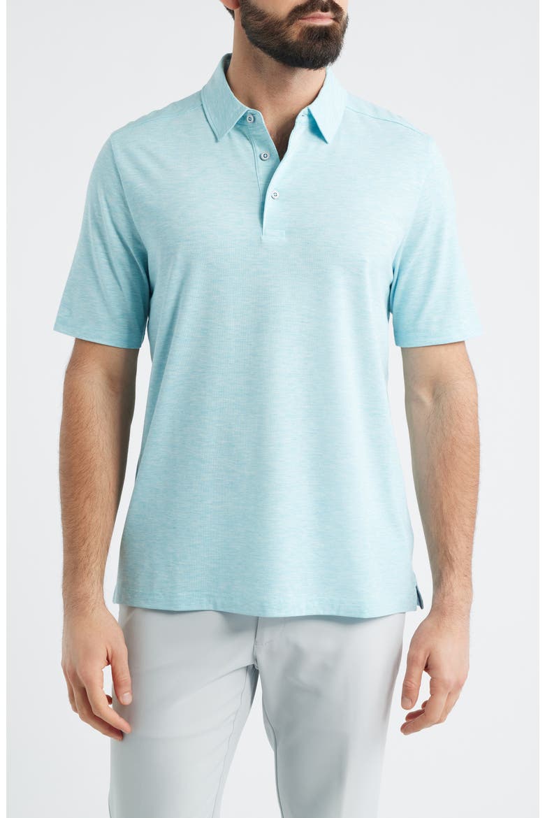 XC® Apex Performance Polo, Main, color, AQUA HEATHER