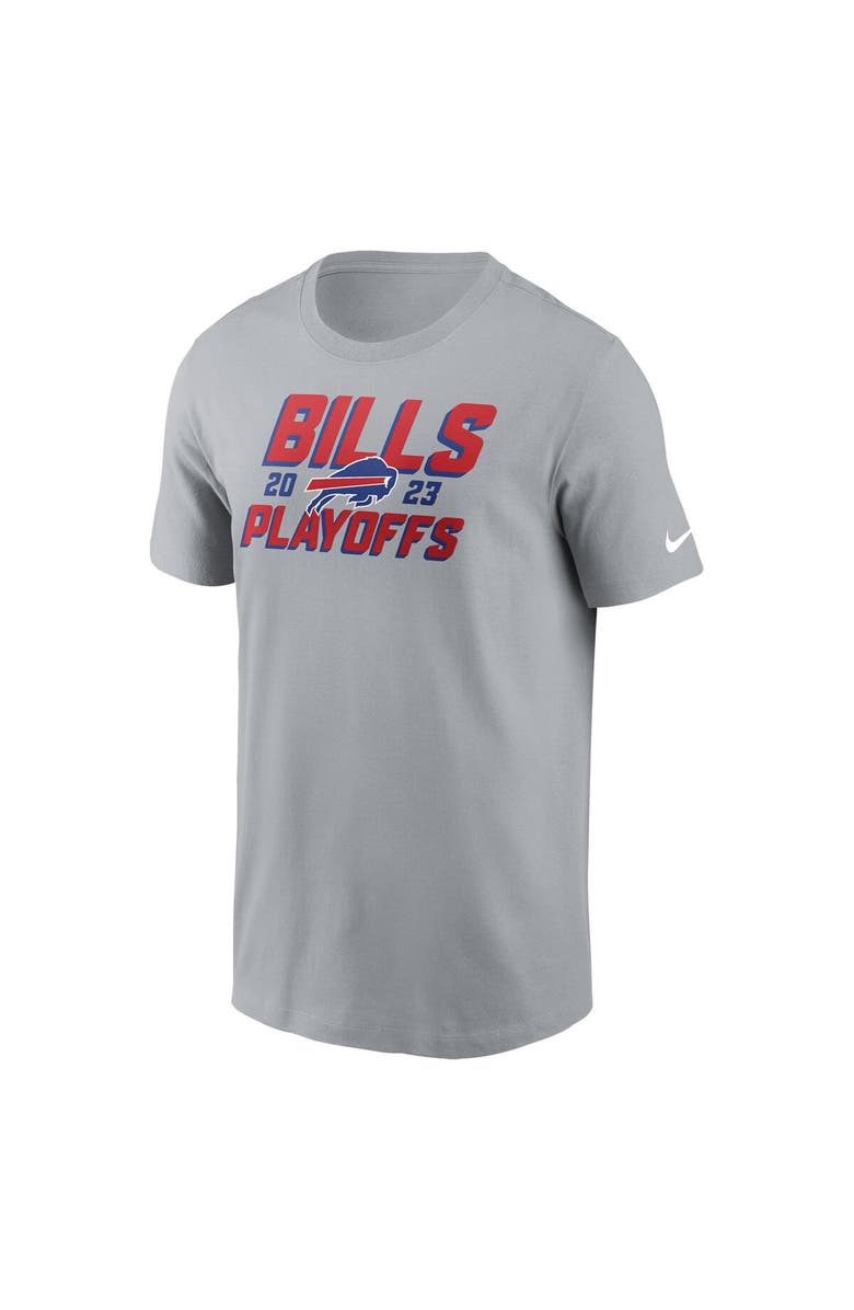 Nike Men's Nike Gray Buffalo Bills 2023 NFL Playoffs Iconic T-Shirt, Alternate, color, 