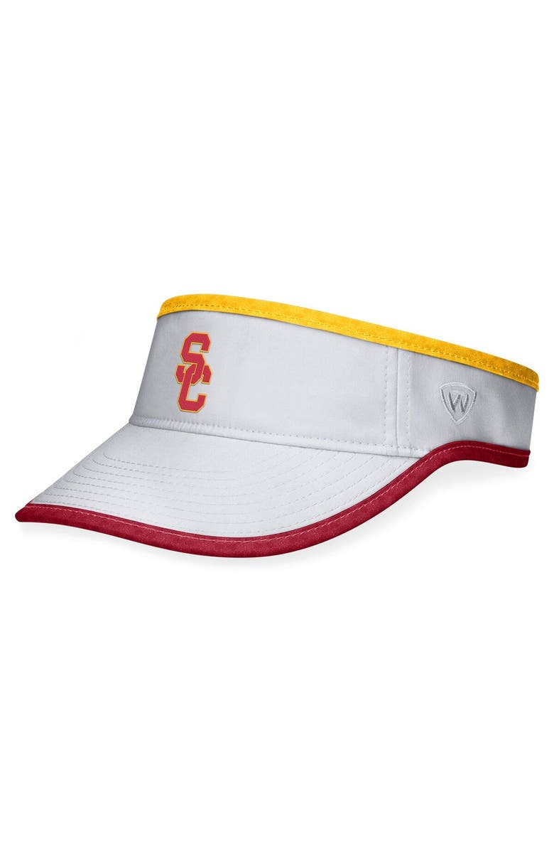 TOP OF THE WORLD Men's Top of the World White USC Trojans Daybreak Adjustable Visor, Main, color, White