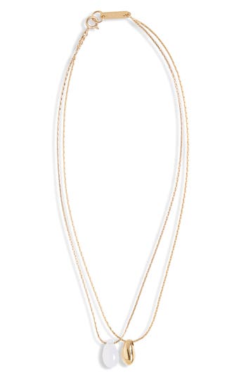 Isabel Marant Imala Double Strand Pendant Necklace In Gold