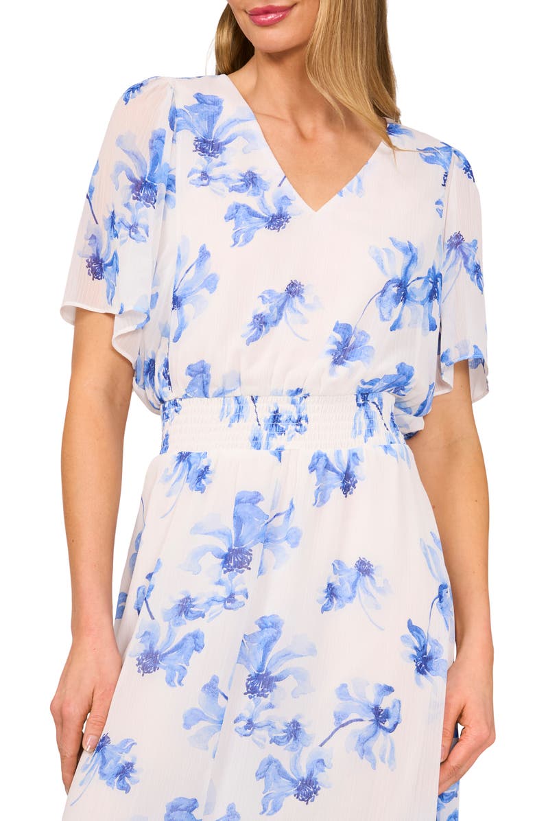 CeCe Floral Smocked Waist Maxi Dress, Alternate, color,