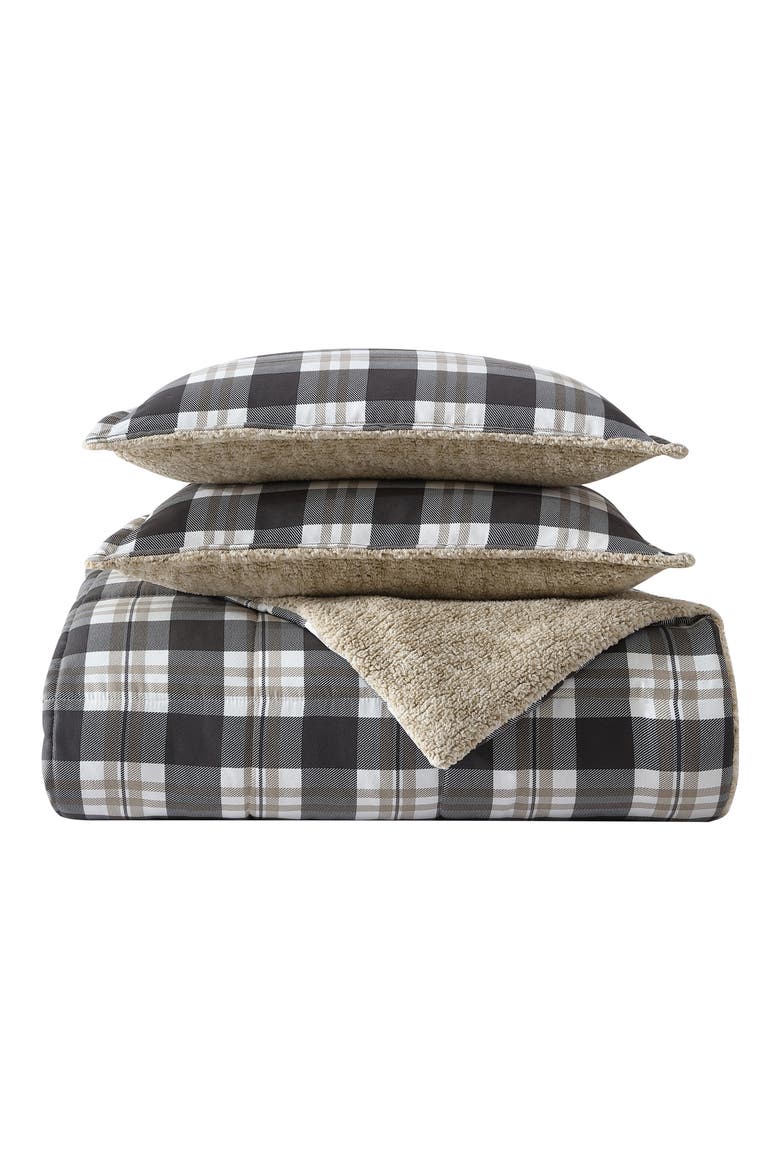 Lewes Reversible Comforter & Sham Set, Main, color, GREY/ BEIGE