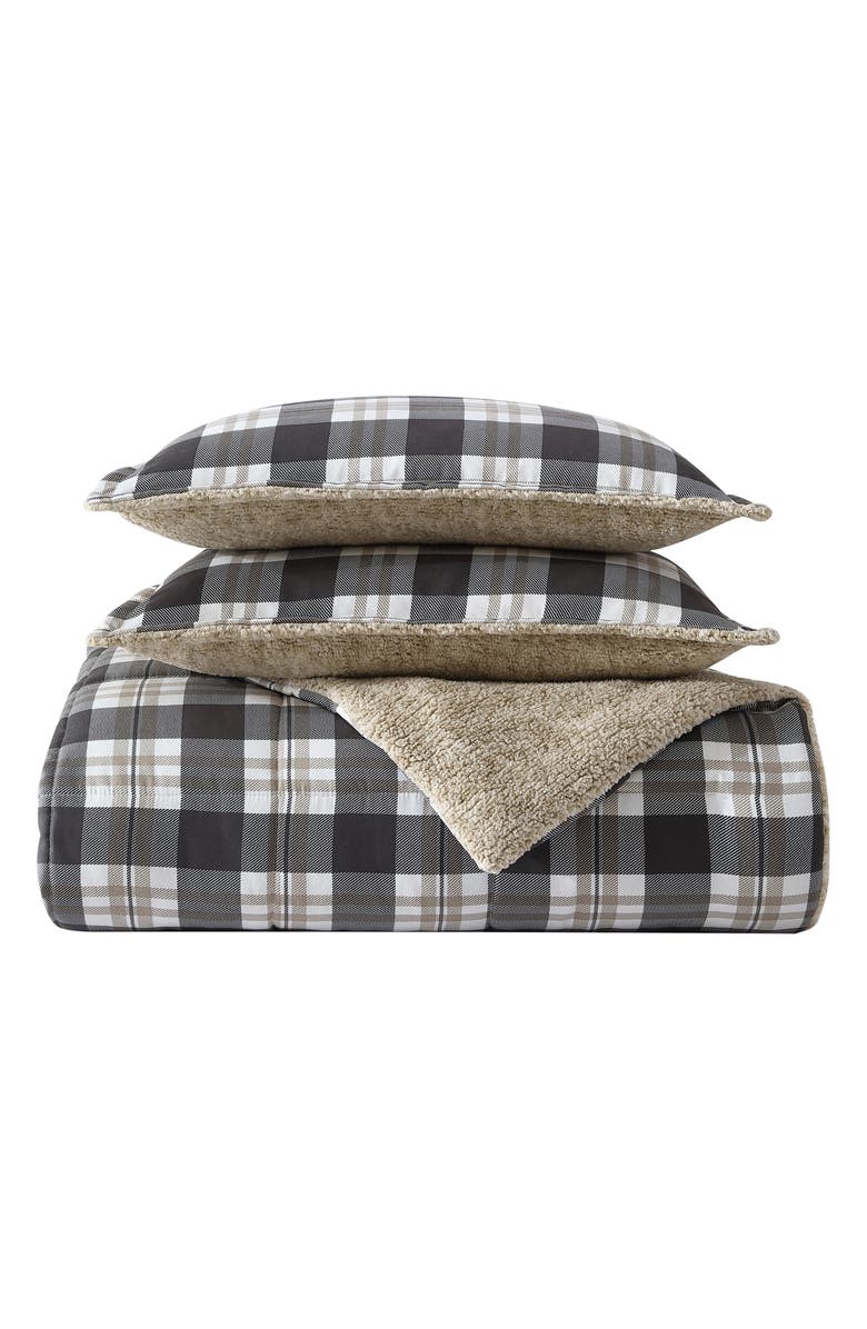 Nautica Lewes Reversible Comforter & Sham Set, Main, color, Grey/ Beige