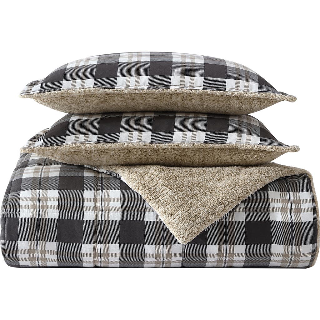 Nautica Lewes Reversible Comforter & Sham Set In Grey/beige
