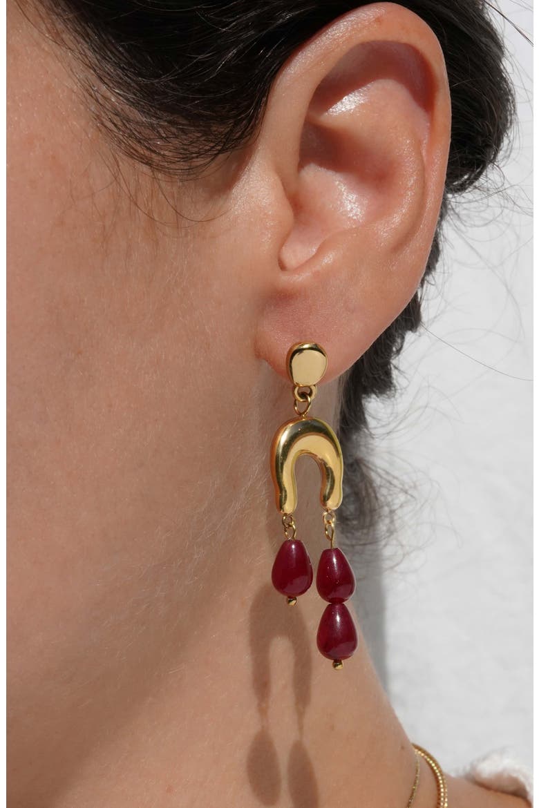 Moshka Drop Earrings, Alternate, color, GOLD