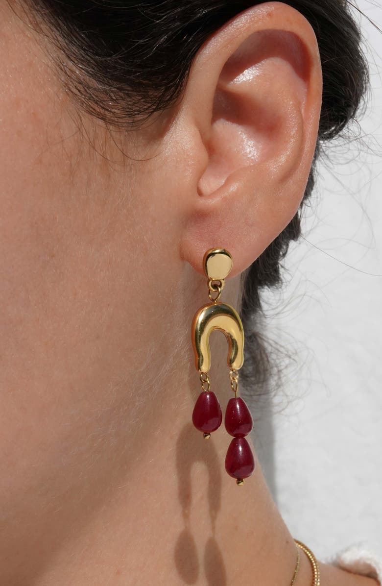KOZAKH Moshka Drop Earrings, Alternate, color, Gold