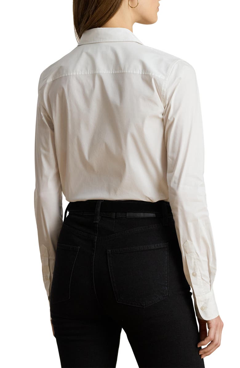 Lauren Ralph Lauren Beaded Logo Shirt, Alternate, color, White