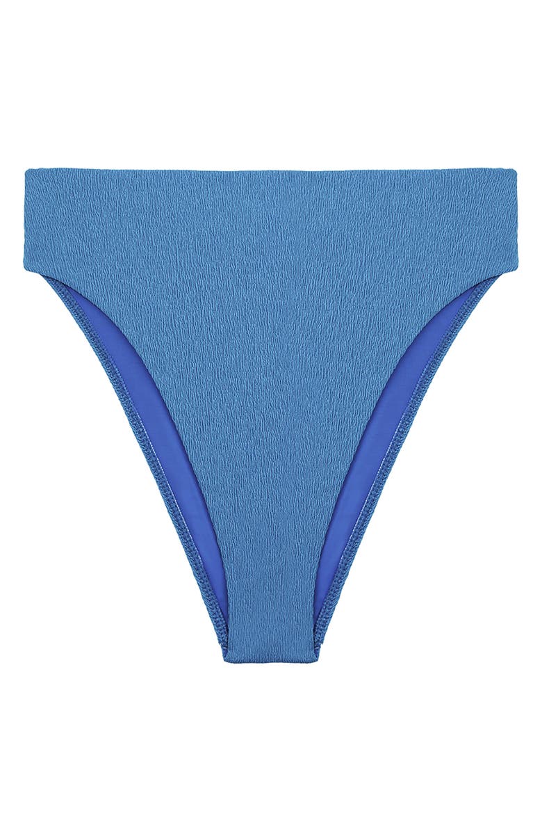 ViX Paula Hermanny Firenze Gigi Hot High Waist Bikini Bottoms, Alternate, color, Blue
