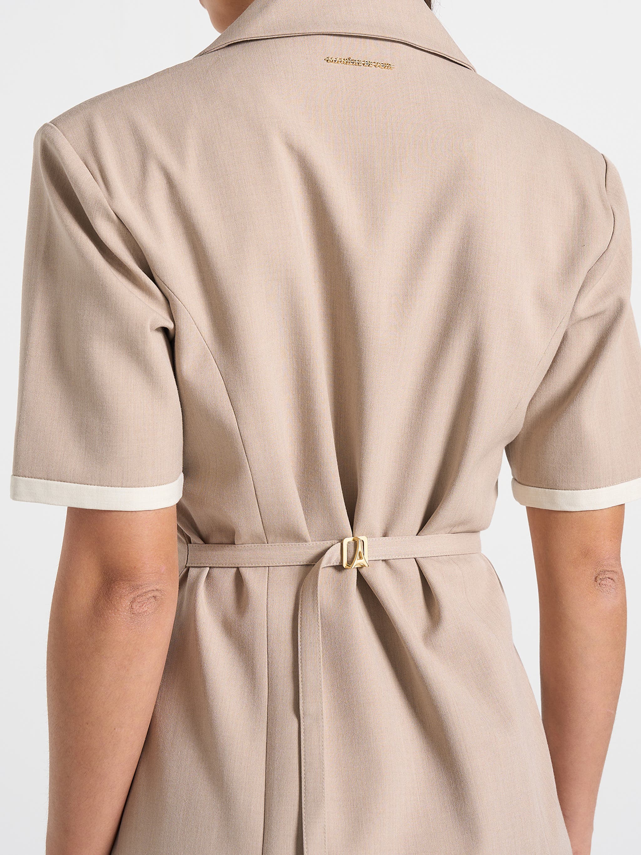 Baya Tailored Cinch Waist Pleated Blazer Dress - image 2