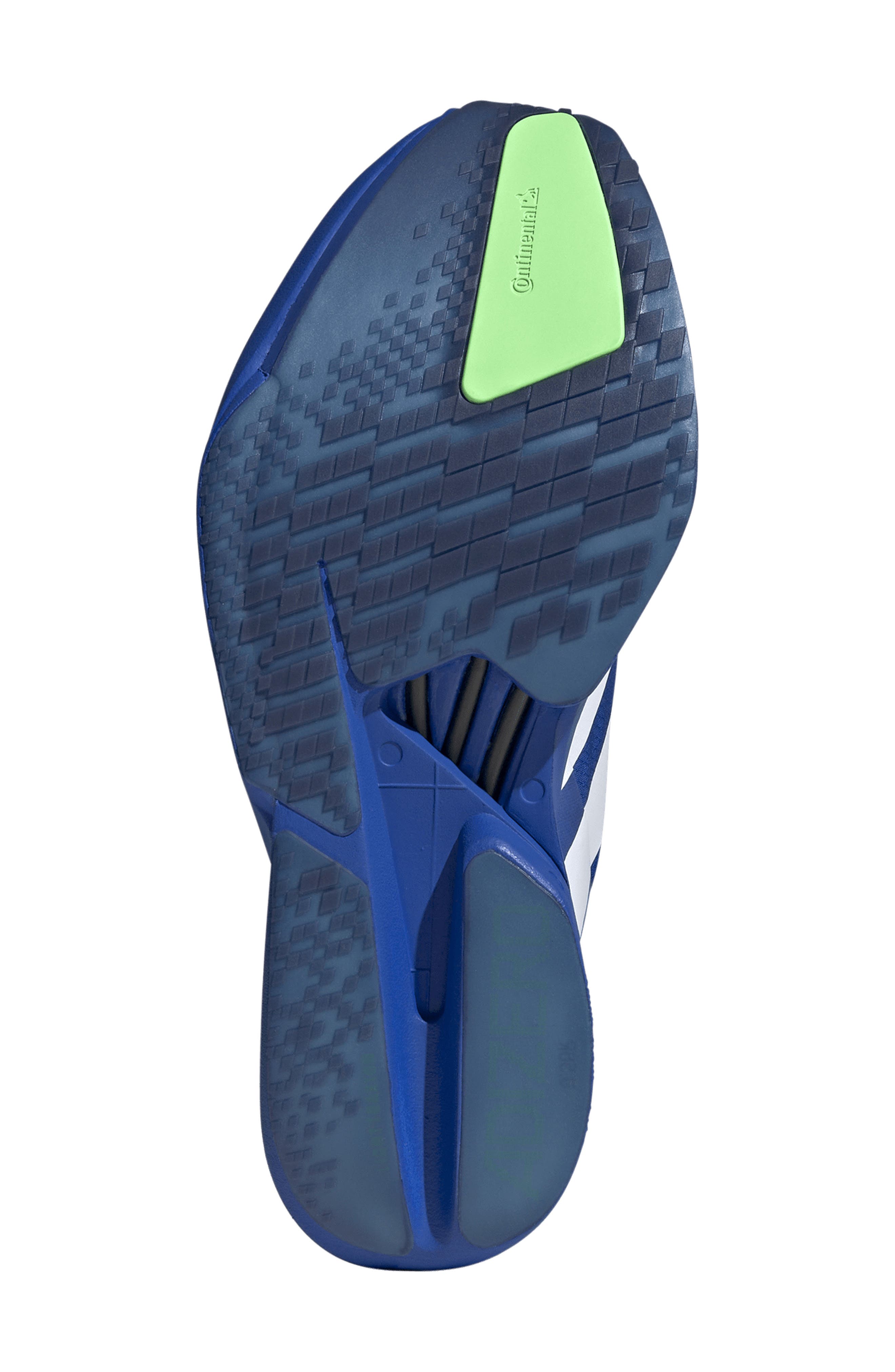 Adios 9 Pro 4 Running Sneaker, Alternate, color, BLUE/ WHITE/ LIME BURST
