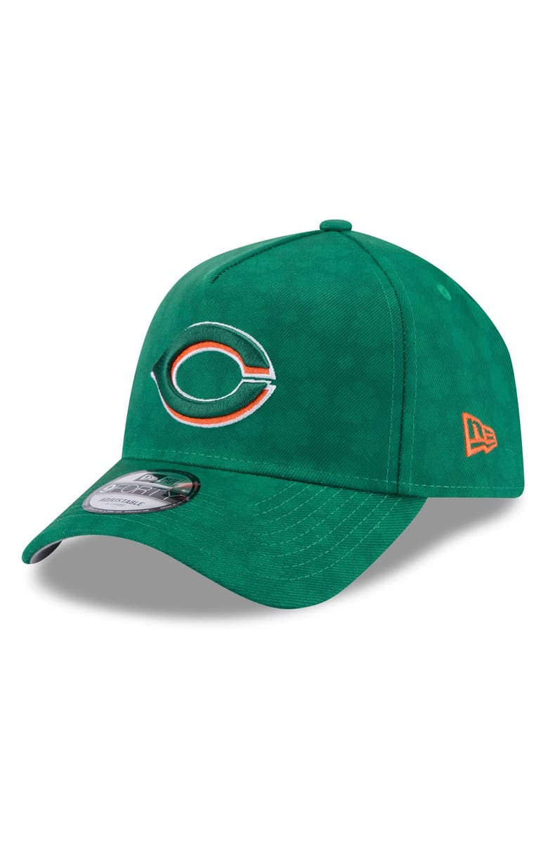 New Era Men's New Era Kelly Green Cincinnati Reds St. Patrick's Day A-Frame 9FORTY Adjustable Hat, Main, color, 