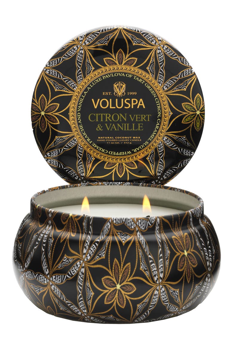 'Maison Metallo - Citron Vert & Vanille' 2-Wick Candle, Main, color, NO COLOR