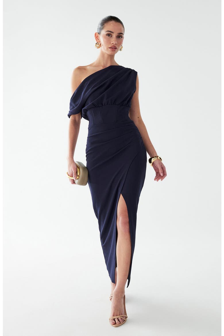Rhodia Midi Dress, Alternate, color, Navy Blue
