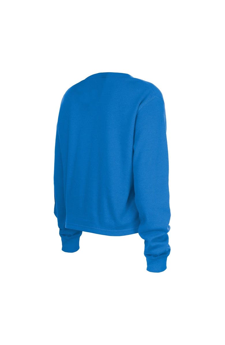 New Era Women's New Era  Powder Blue Los Angeles Chargers Thermal Crop Long Sleeve T-Shirt, Alternate, color, 