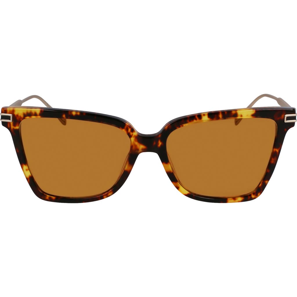 Ferragamo Gancini 56mm Butterfly Sunglasses In Dark Tortoise