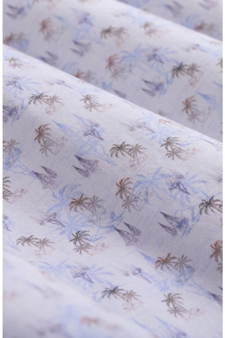 Miles OoohCotton® Tropical Sail Boat Print Short Sleeve Button-Up Shirt, Alternate, color, AIR BLUE