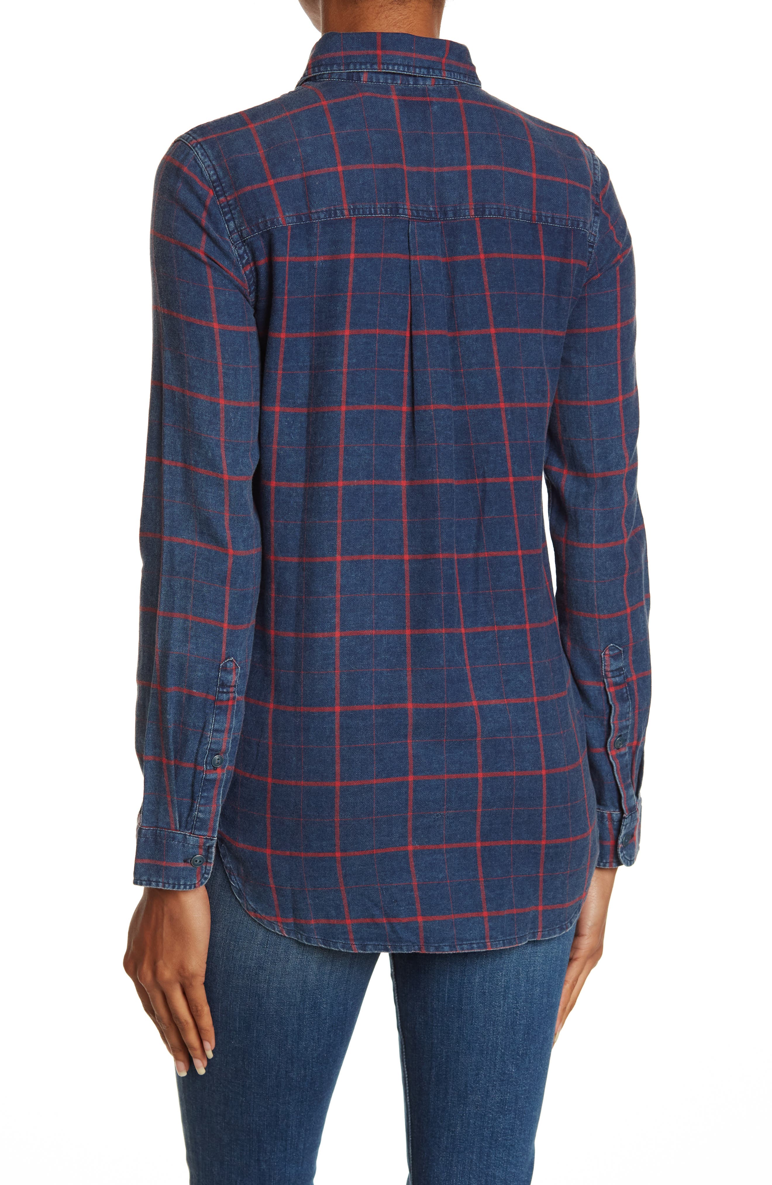 Faherty BRAND Malibu Denim Plaid Shirt (Women) | Nordstromrack