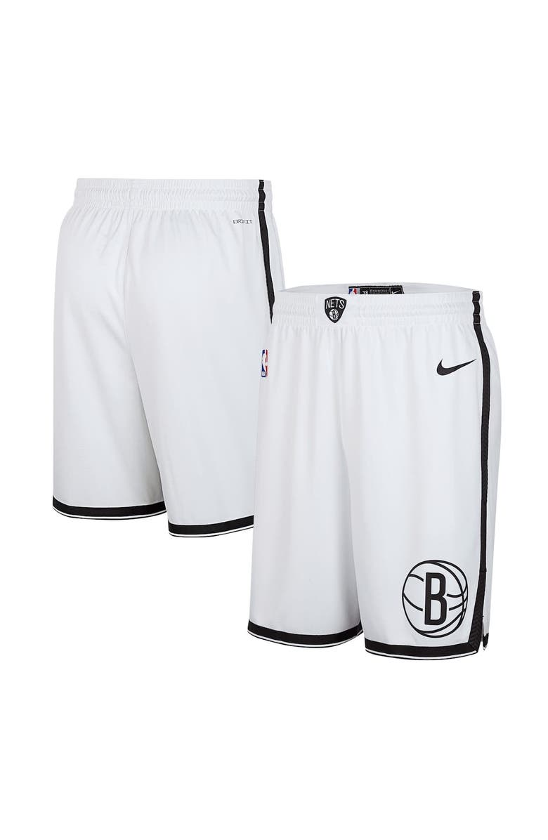 Nike Men's Nike White Brooklyn Nets 2024/25 Association Edition Swingman Shorts, Main, color, White