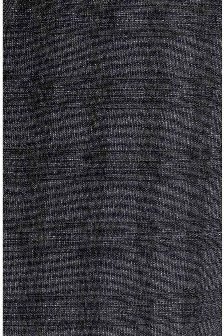 Charcoal Plaid Trim Fit Suit, Alternate, color, GREY