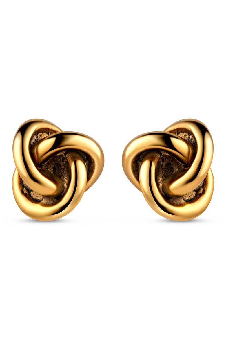 Love Knot Stud Earrings, Alternate, color, 14K GOLD