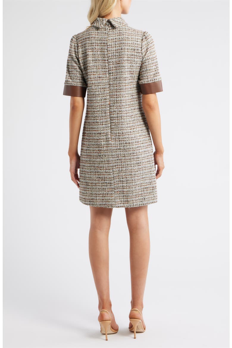 Metallic Tweed Dress, Alternate, color, BROWN MULTI