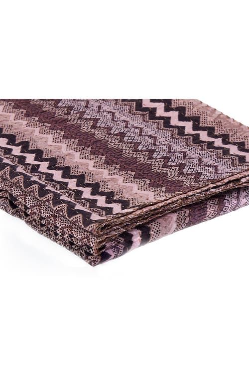 Taj Hotel Vintage Cotton Kantha Throw Blanket In Multi Chevron