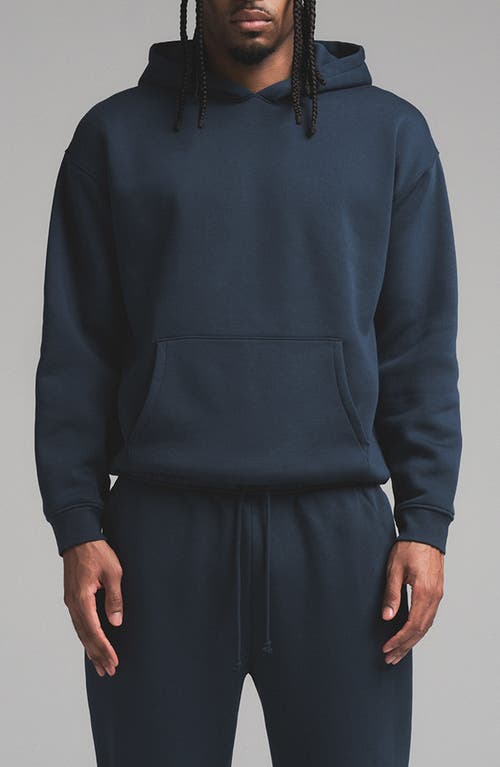 Skims Cotton Blend Crewneck Sweatshirt In Navy