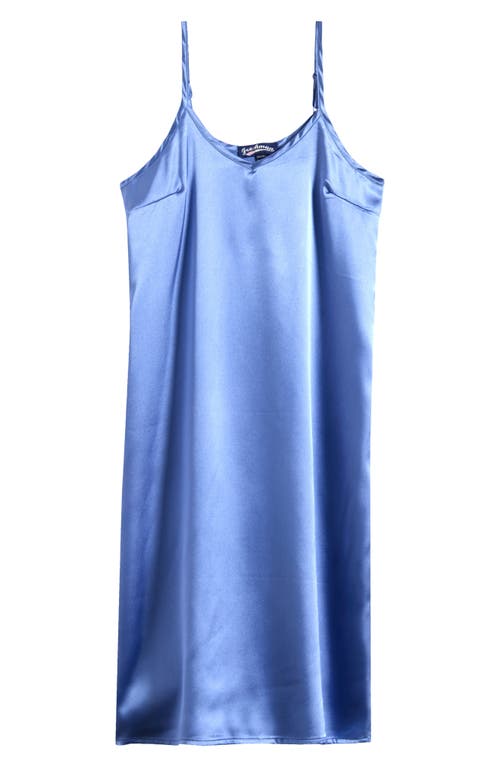 Shop Freshman Kids' Satin Slipdress & Sweater Set In Grape Mist