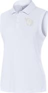 ANTIGUA Women's Antigua  White Cleveland Guardians Recap Sleeveless Polo