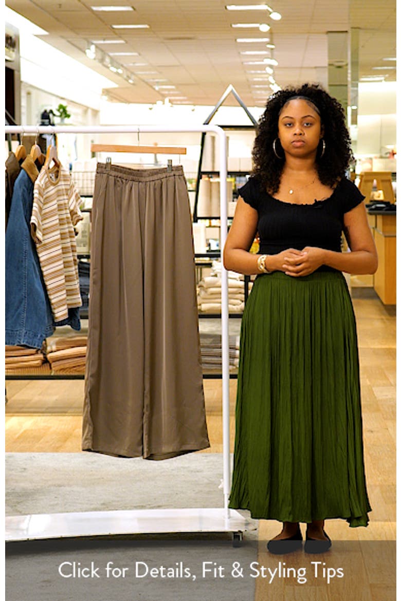 Wide Leg Satin Pants video