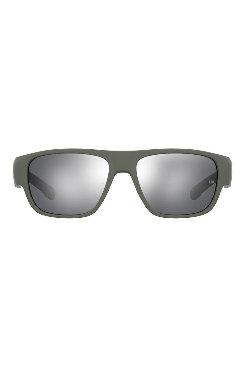60mm Scorcher Square Sunglasses, Main, color, MATTE OLIVE GREEN