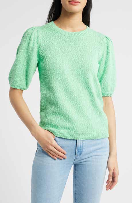 Caslon® Novelty Short Sleeve Cotton Sweater