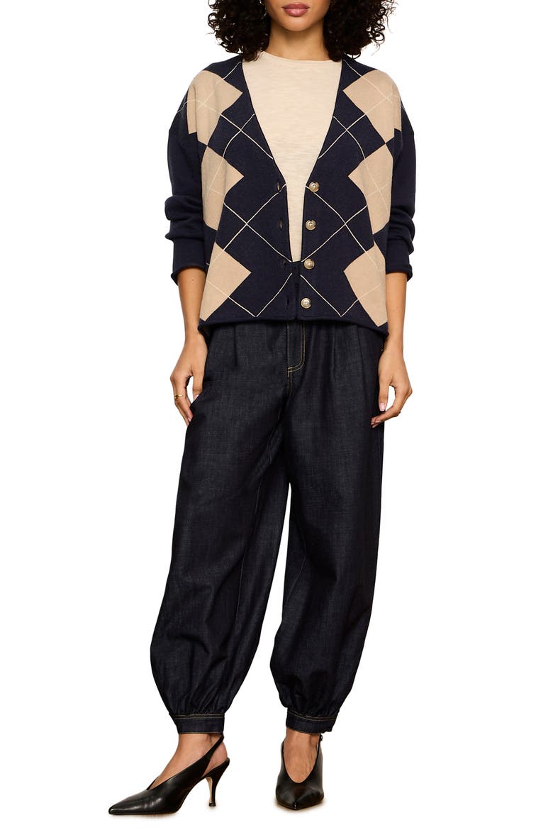 Arden Argyle Cardigan, Alternate, color, LOMA ARGYLE BLUE