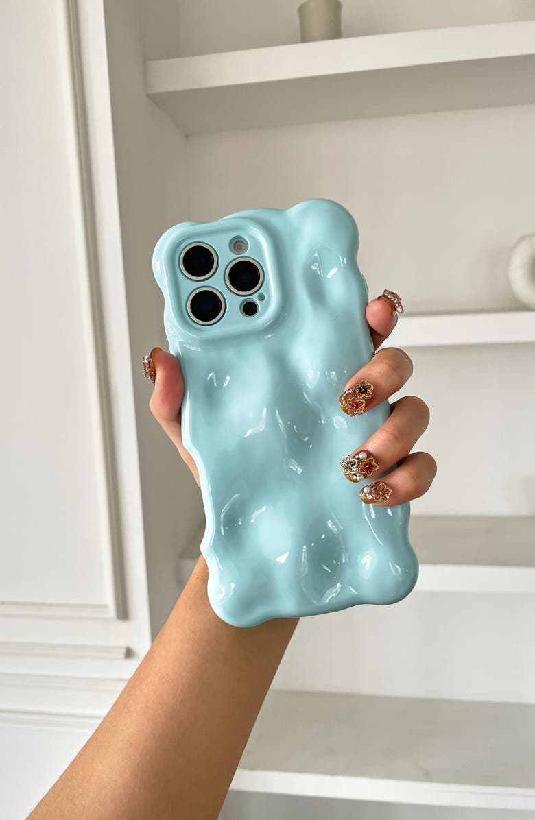 Auramma Bubbles iPhone 16 Pro Max Case, Alternate, color, Baby Blue