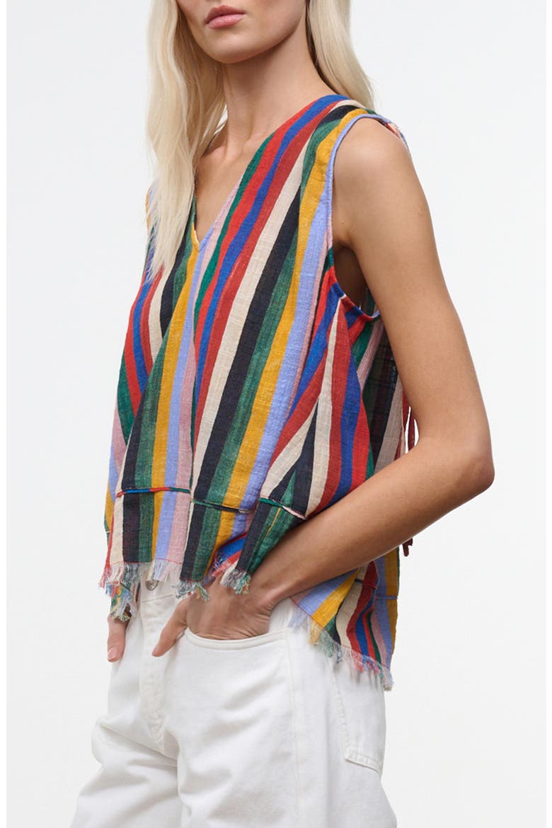 Elena Stripe Sleeveless Top, Alternate, color, ARTIST STRIPE