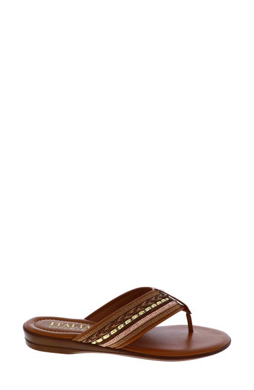 Italian Shoemakers Zali Slide Sandal In Cognac