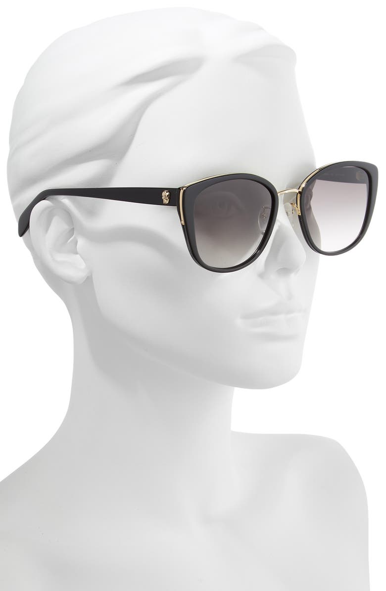 McQueen Alexander McQueen 56mm Gradient Round Sunglasses, Alternate, color,