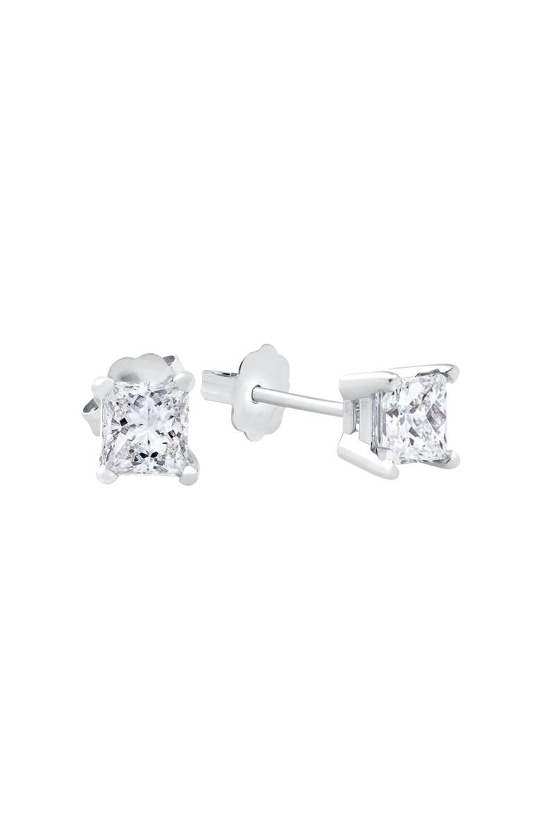 Bliss Diamond 1ct Princess Cut Lab Grown Diamond Studs 14K Gold, Alternate, color, 